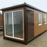Wohncontainer-Gartenlaube 6×2,40 Meter in Holzausführung