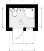 Sanitärcontainer WC Dusche mit Heizkessel und Kippfenster – Bild 11