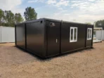Schwarzer 2-Kammer-Hauscontainer