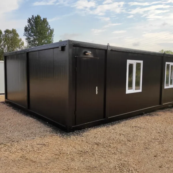 Schwarzer 2-Kammer-Hauscontainer