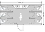 Sanitärcontainer 6,00 m 6 Toiletten 2 Waschbecken – Bild 6