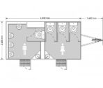 Sanitäranhänger 4 Toiletten 4 Urinale 2 Waschbecken – Bild 2