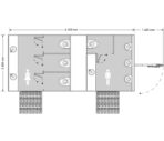 Sanitäranhänger 4 WC 3 Urinale 3 Waschbecken – Bild 6