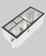 Sanitärcontainer 6,06x2,44 m 2 Duschen 2 WC 2 Urinale 5 Waschbecken – Bild 7